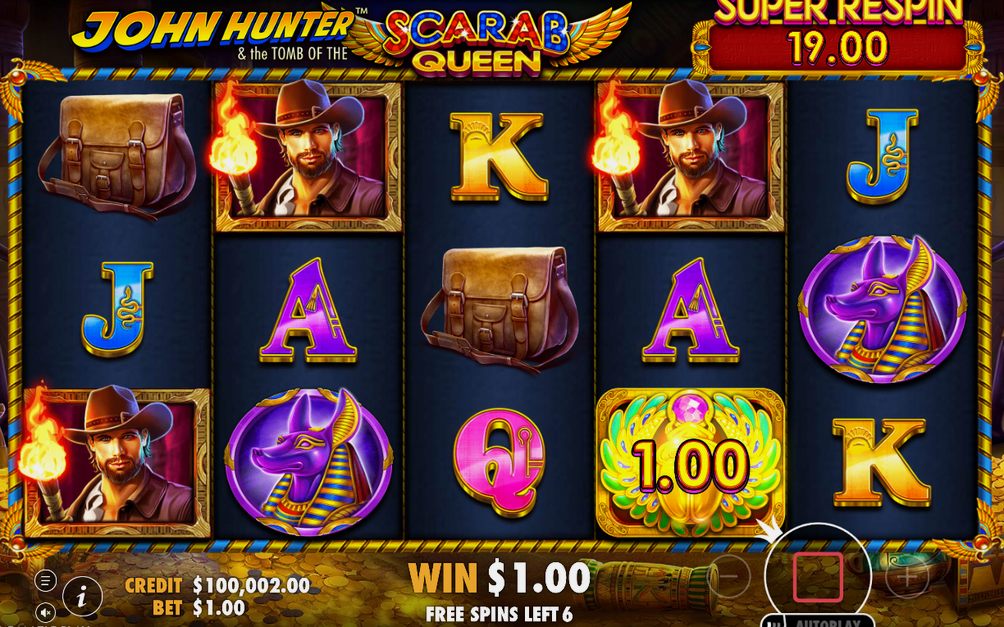 Free Spins-läget, där spins räknas ner till Super Spin.