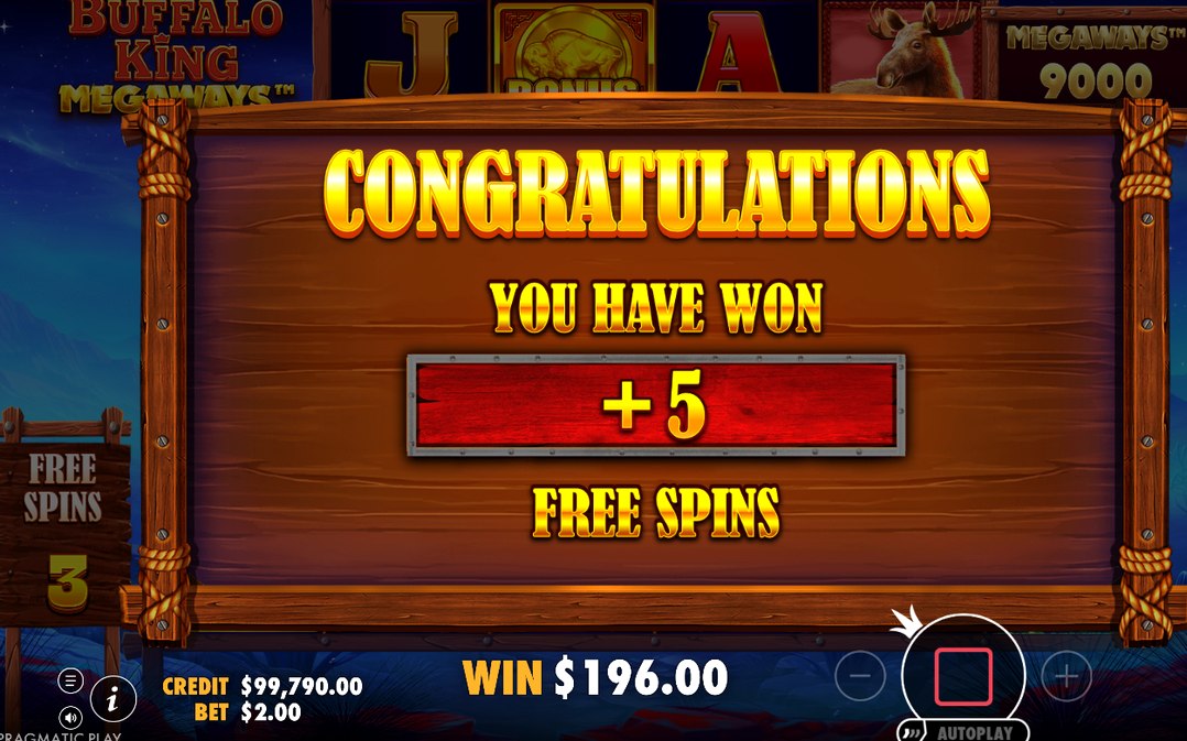 WILD med 2x, 3x eller 5x multiplikator i Free Spins