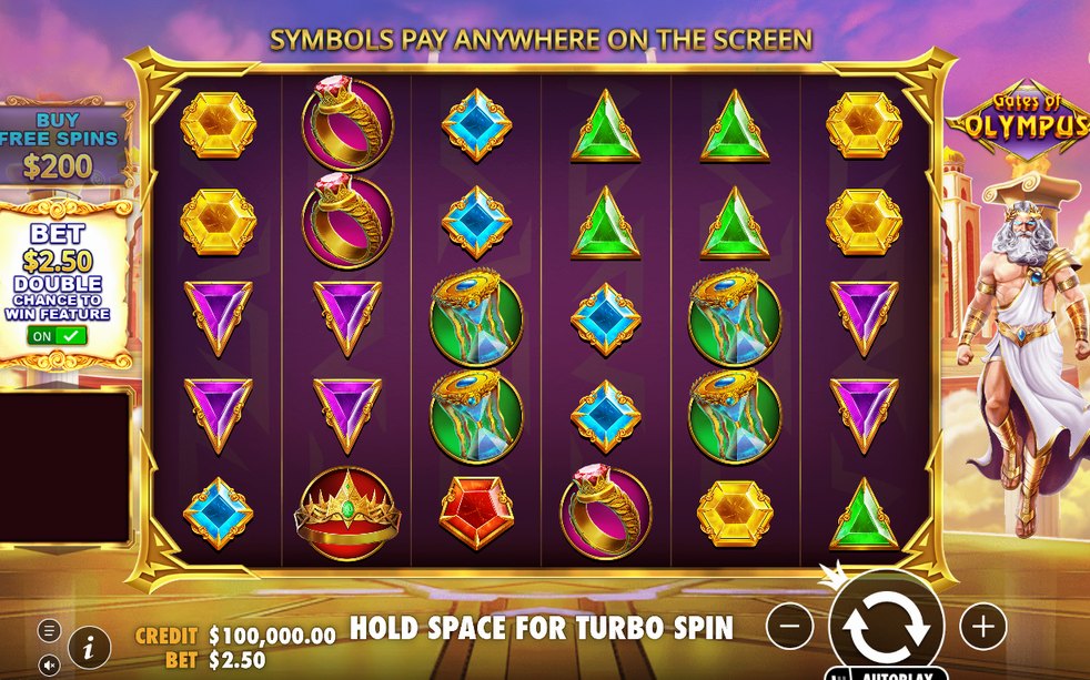 Basspel med tumble-steg och Multiplier Orbs på rutnätet
