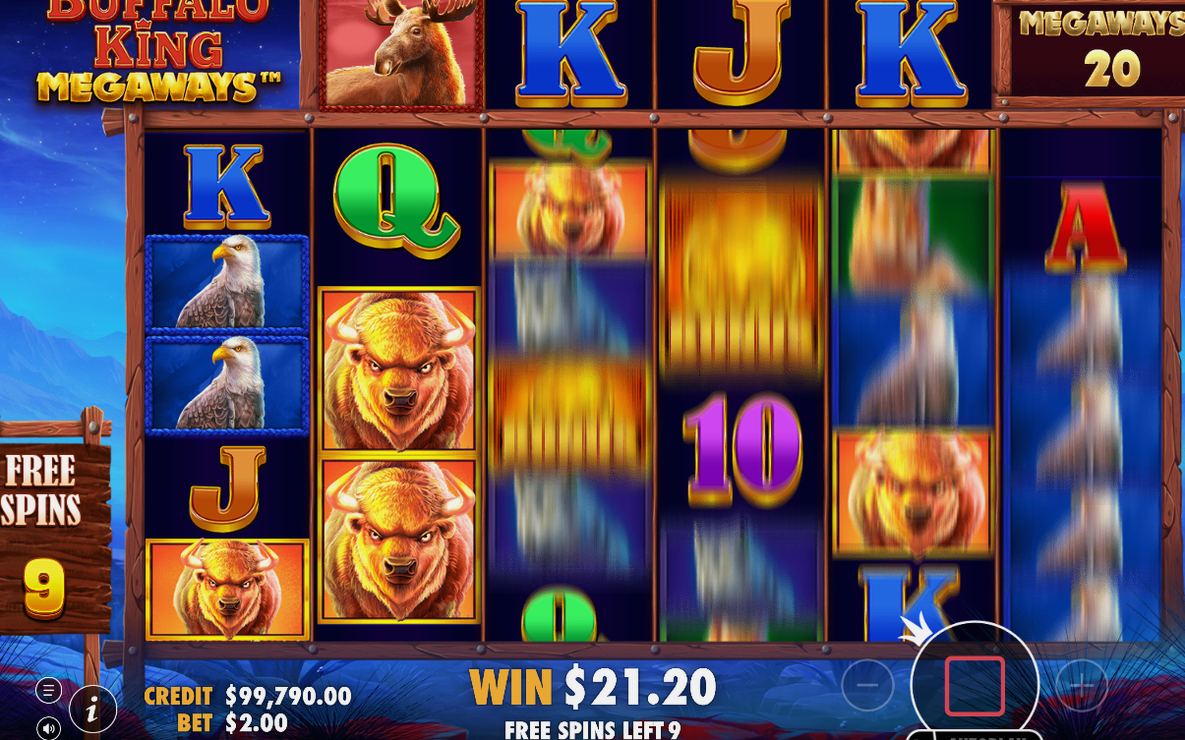 Nattlig stjärnhimmel när Free Spins är igång